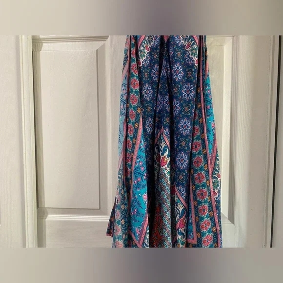 Tolani Bohemian Maxi Dress with Geometric Patterns Size XS - Picture 3 of 11